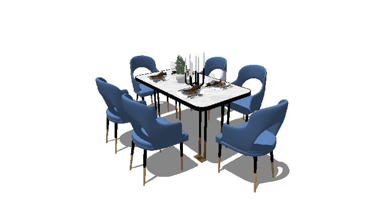 Modern Dining Table & Chairs Set