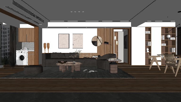 Scandinavian Living & Dining Room