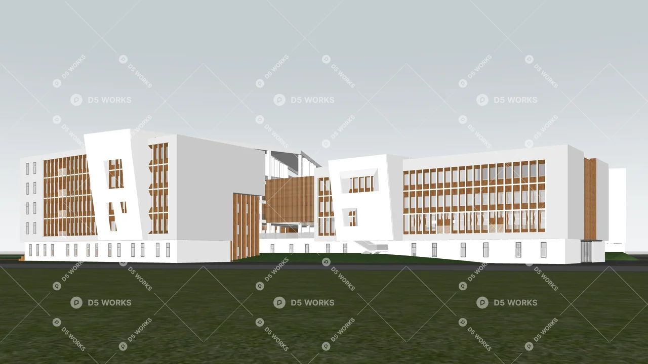 School Building 3d model thumbnail 3