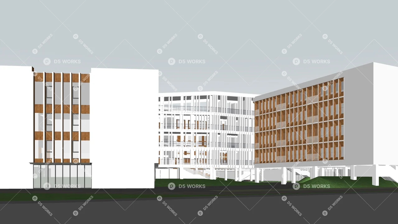 School Building 3d model thumbnail 5