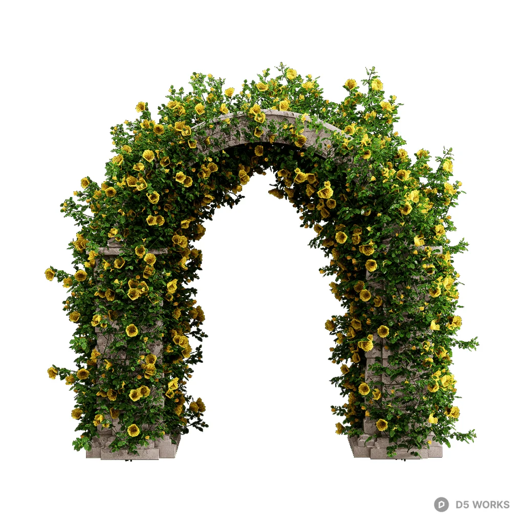 Floral arch 01 3d model - Image 1