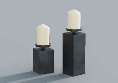 Modern Candle & Holder