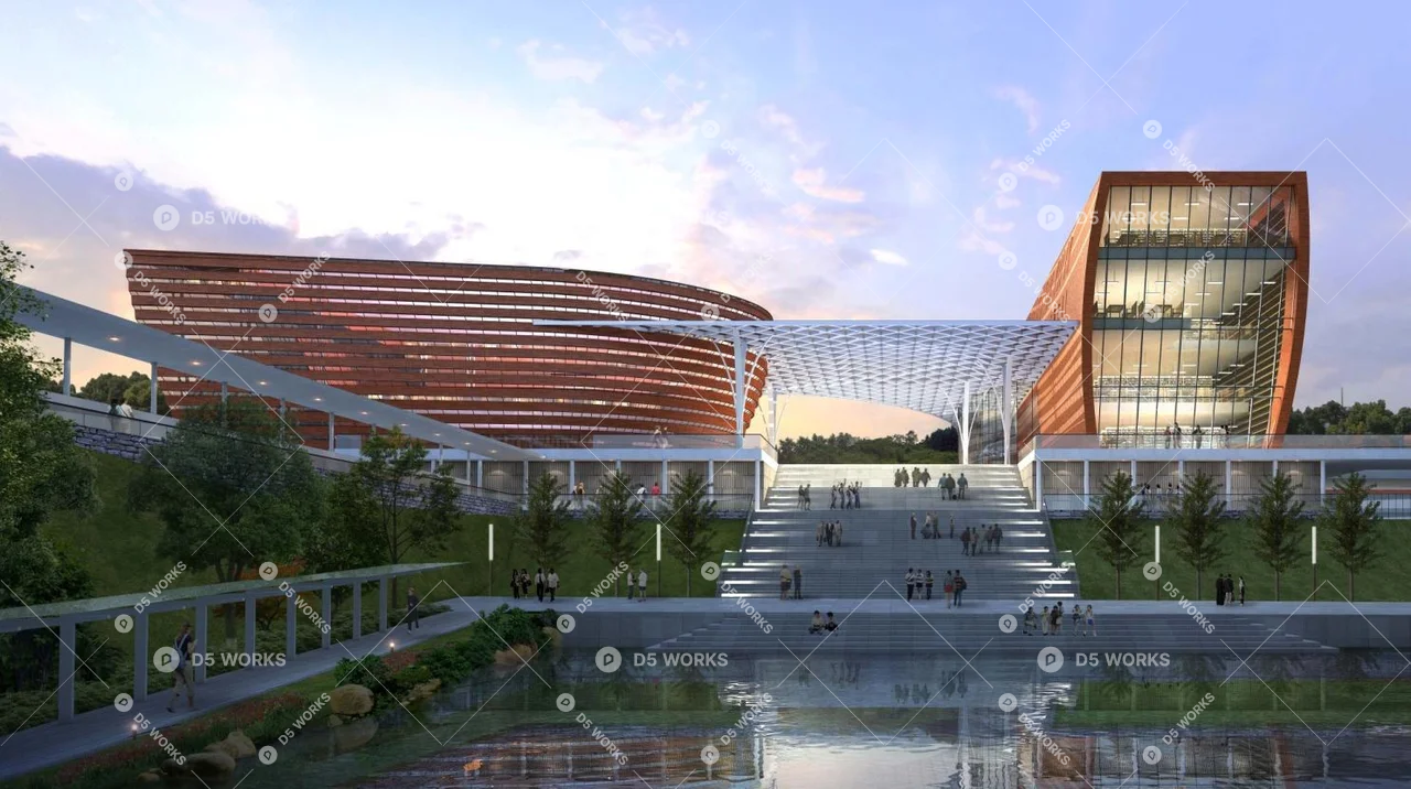 School Building 3d model thumbnail 2