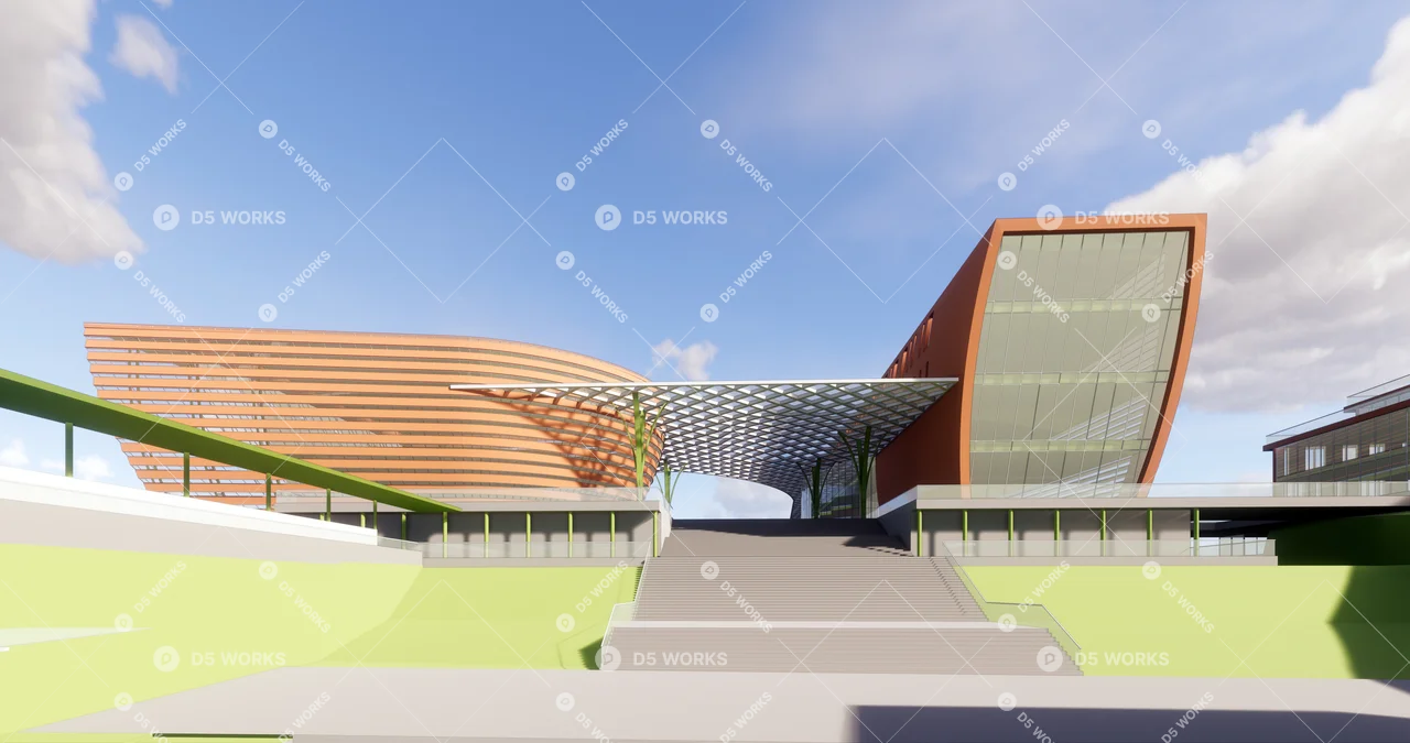 School Building 3d model thumbnail 4