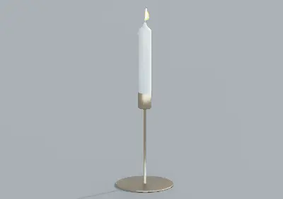 Traditional Candle & Holder