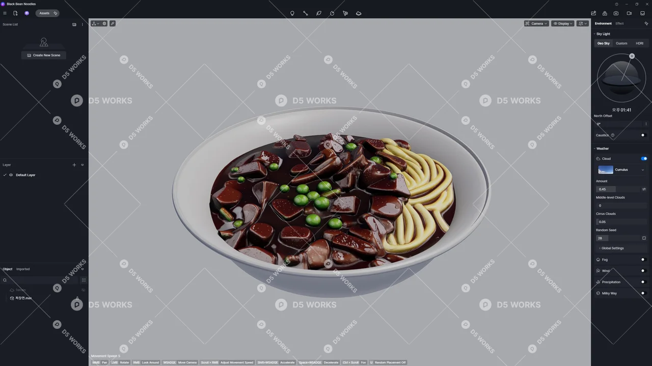 Jajangmyeon 3d model thumbnail 2