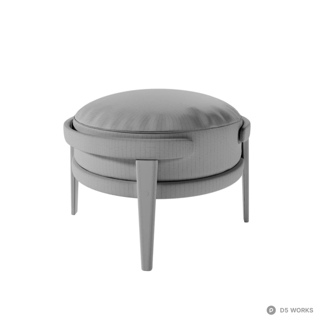 Sitting Stool 3d model thumbnail 4