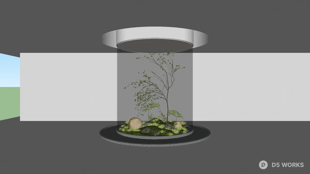 Minimalist Indoor Art Installation 3d model - Image 1