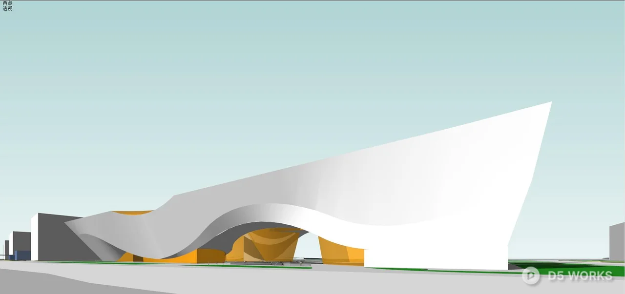Modern Exhibition Hall Architecture 3d model thumbnail 10