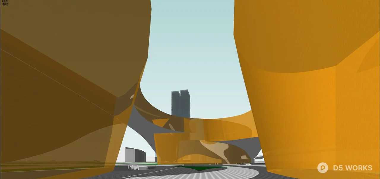Modern Exhibition Hall Architecture 3d model thumbnail 9