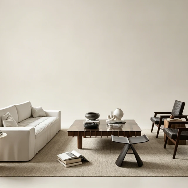 Mid-Century Modern Living Room Furniture Set 3d model