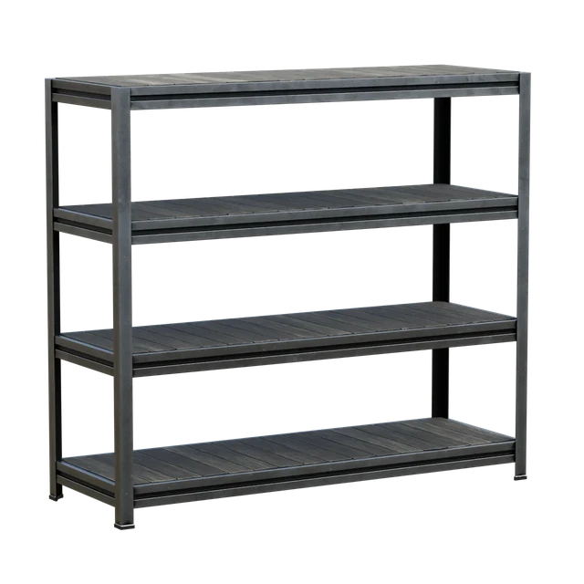 Industrial Metal Four Tier Shelving Unit 3d model
