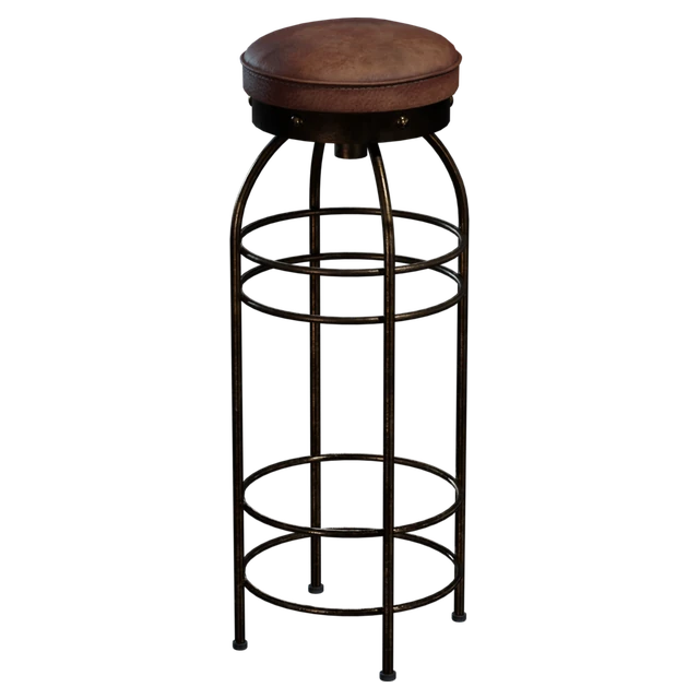 Industrial Vintage Metal Bar Stool 3d model