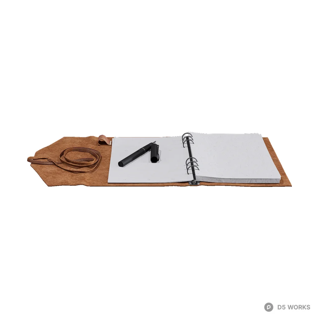 Cowhide book 02 3d model - Image 1