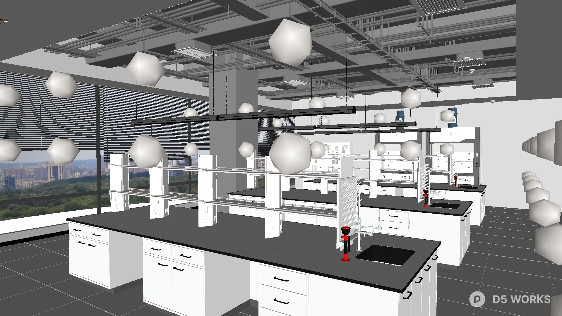 Free Modern Laboratory Space 3D Model .skp