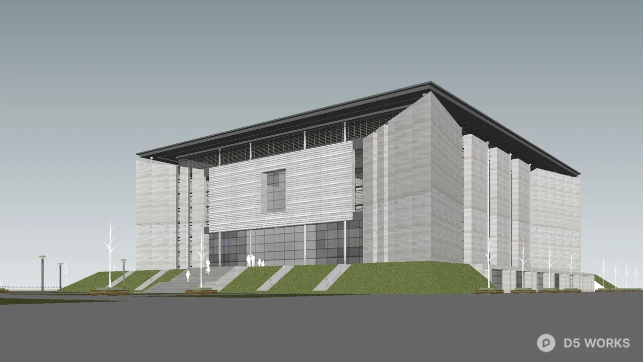 Modern Sports Arena Architecture 3d model - Image 1