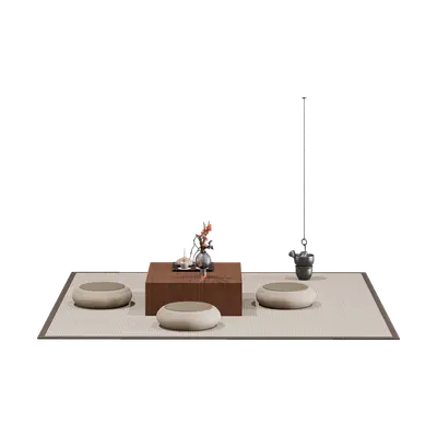 Minimalist table&chair combo 17 3d model