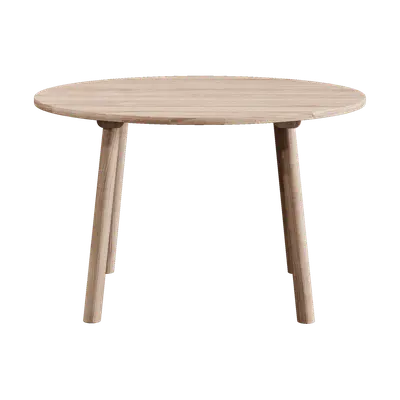 modern wooden light color dining table 3d model