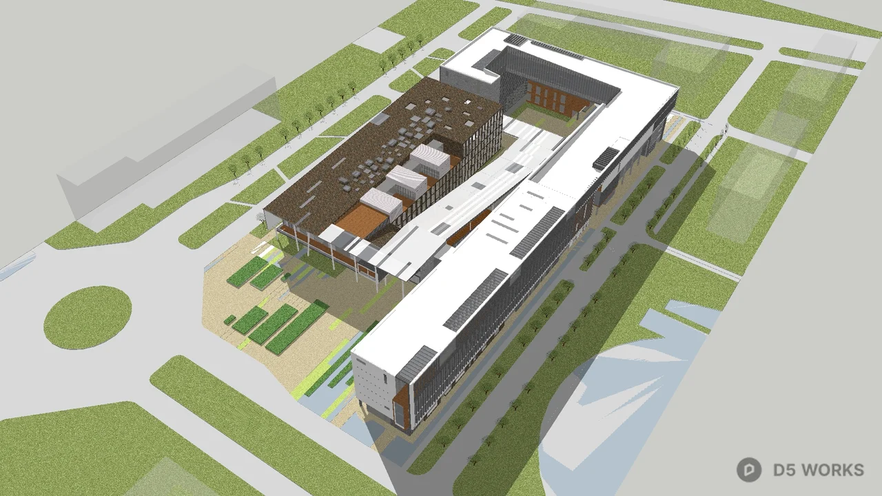 Urban Planning Corridor View 3d model thumbnail 2