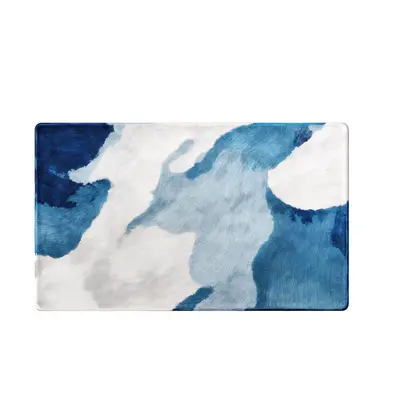 Abstract Blue And White Watercolor Rug 3d model