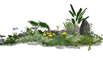 Flower & Grass Combination