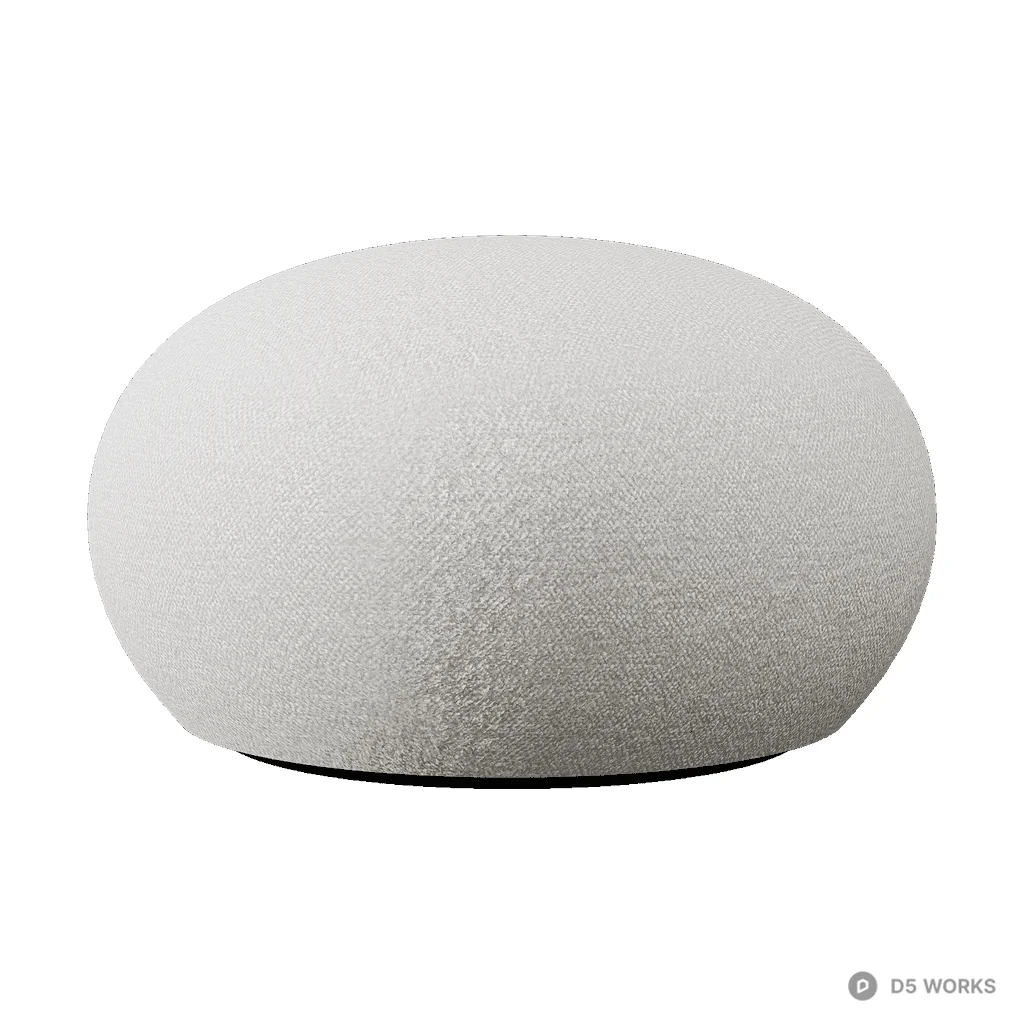 Sweet Art Soft Padded Stool 02 3d model - Image 1