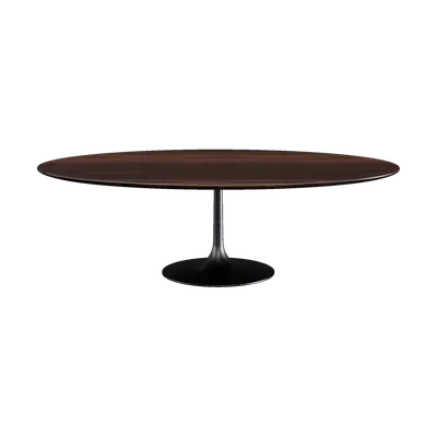 Modern dark brown wood grain dining table 01