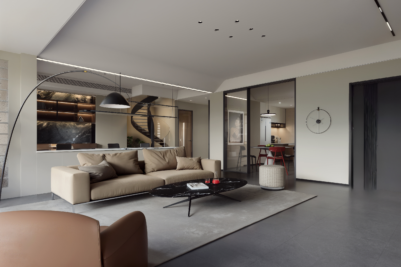 Modern Living & Dining Room