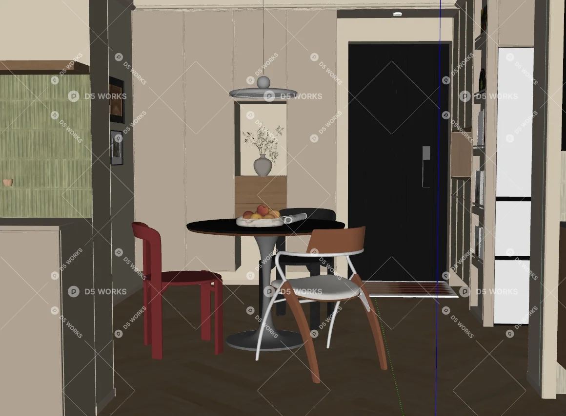 Dining Room (Home) 3d model thumbnail 2