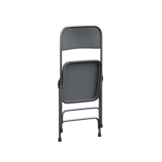 Industrial Gray Metal Folding Chair 3d model