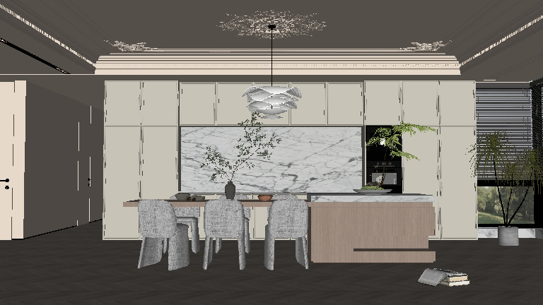 Traditional Open Kitchen