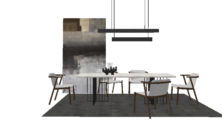 Modern Dining Table & Chairs Set