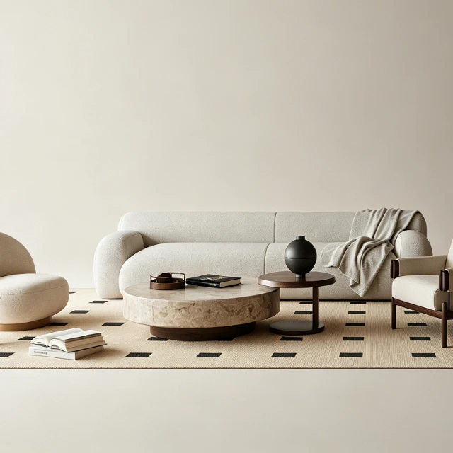 Mid-century Living Room Furniture Set 3d model