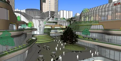 Commercial Complex 3d model