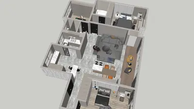 Modern Indoor Aerial View