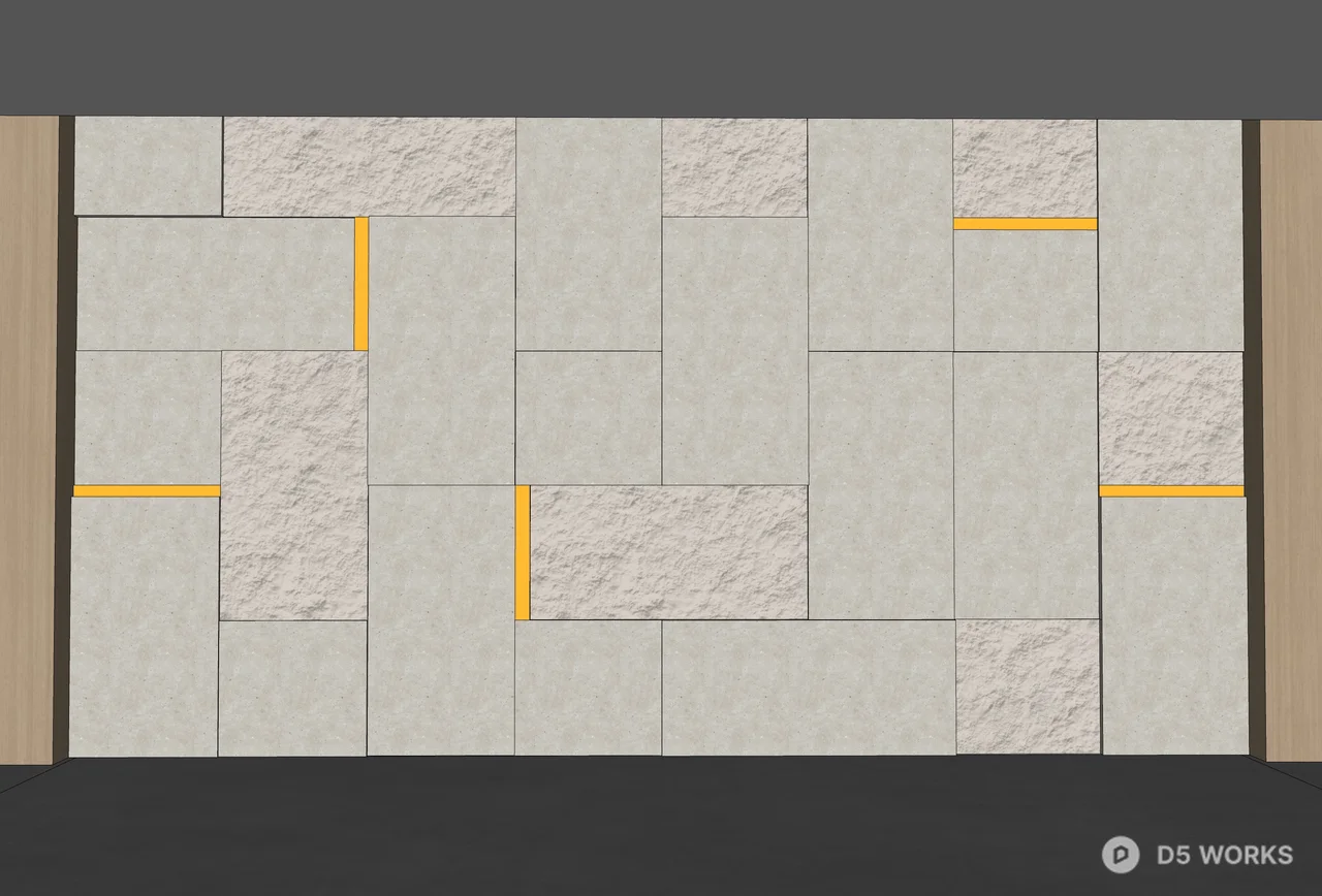 Textured Wall Panel With Integrated Lighting 3d model thumbnail 2