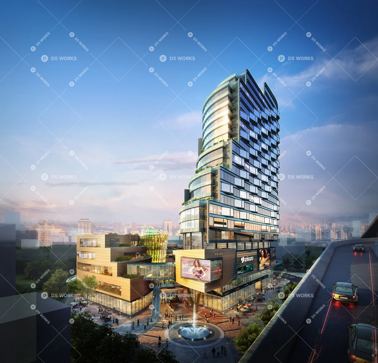 Commercial Complex 3d model thumbnail 2