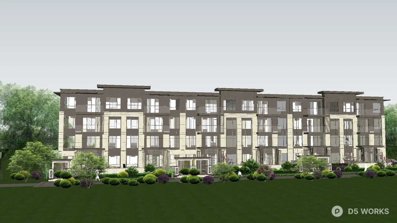 Modern High Rise Residential Building 3d model - Image 1