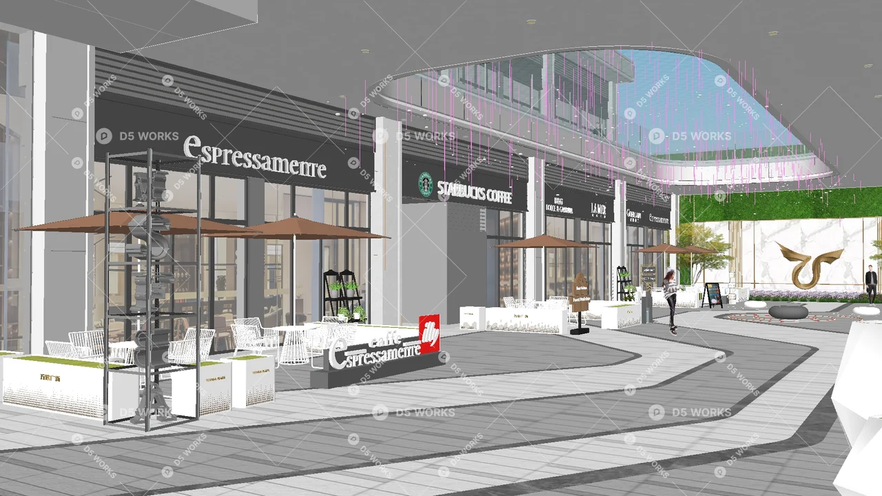 Modern Residential Landscape 3d model thumbnail 6