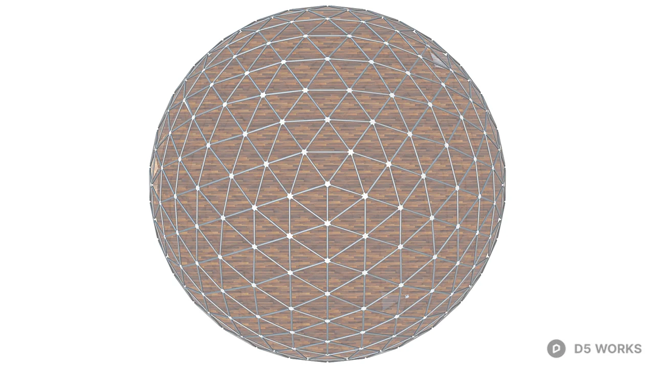 Geodesic Dome Structure 3d model thumbnail 8