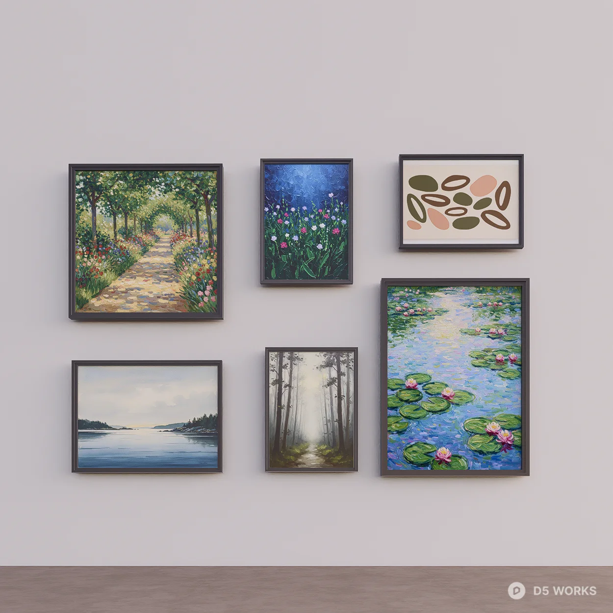 Modern Wall Art Collection 3d model - Image 1