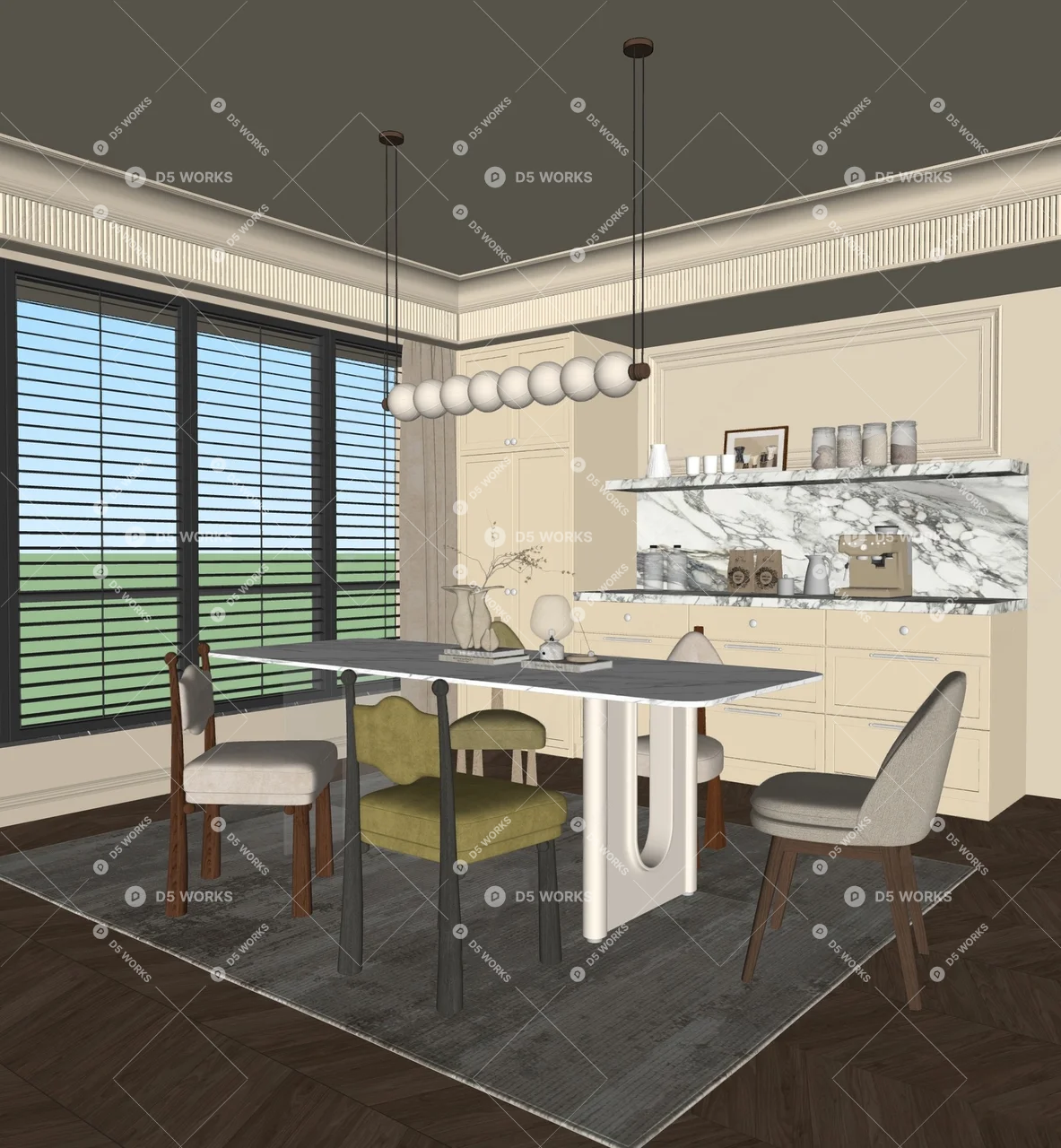 Dining Room (Home) 3d model thumbnail 2