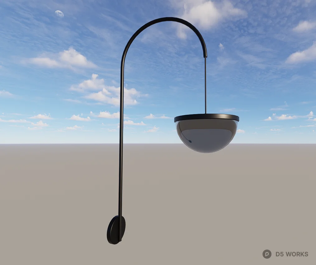 Modern Minimalist Arched Wall Sconce 3d model thumbnail 3
