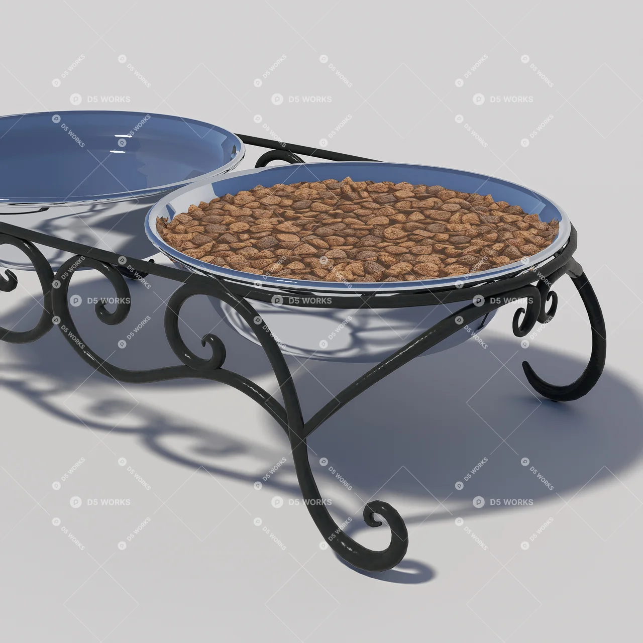 Elevated Pet Bowl 3d model thumbnail 5