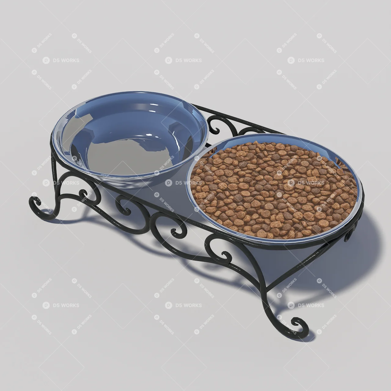 Elevated Pet Bowl 3d model thumbnail 4