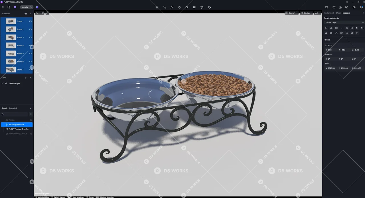 Elevated Pet Bowl 3d model thumbnail 8