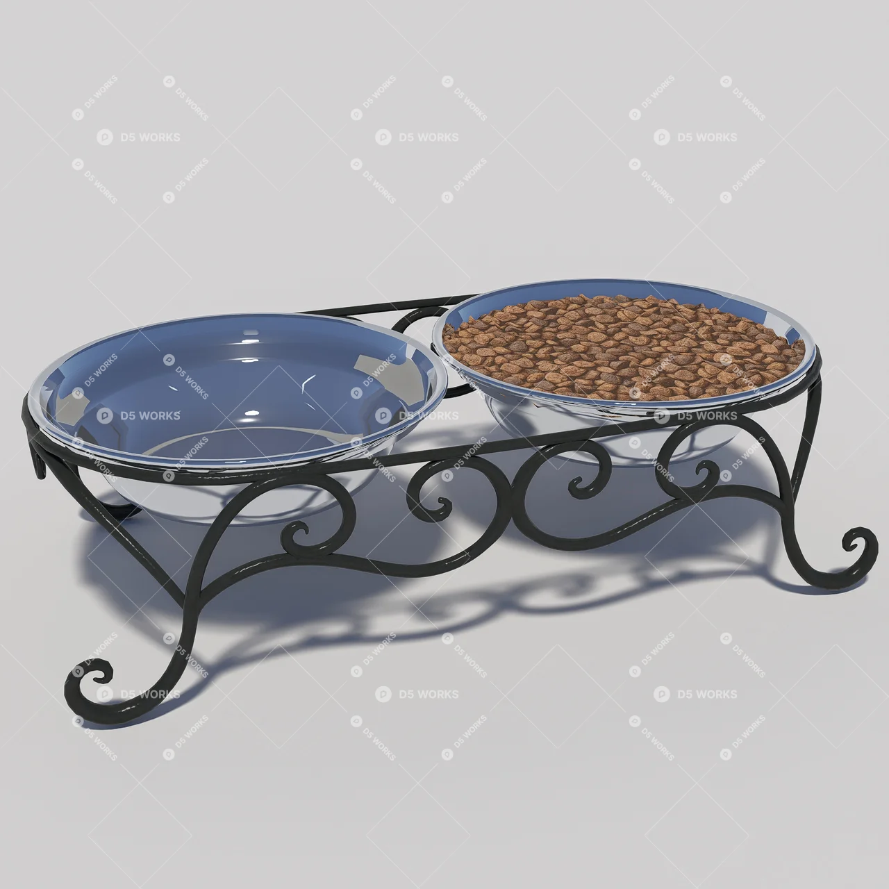 Elevated Pet Bowl 3d model thumbnail 3