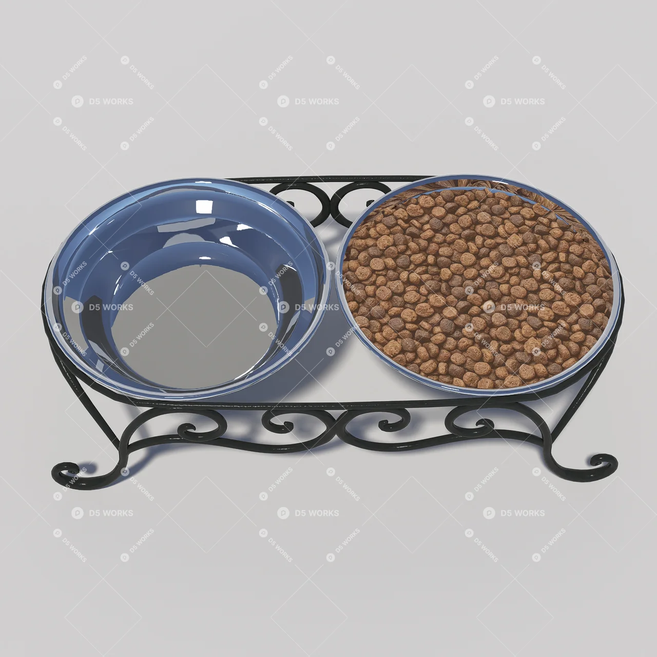 Elevated Pet Bowl 3d model thumbnail 7
