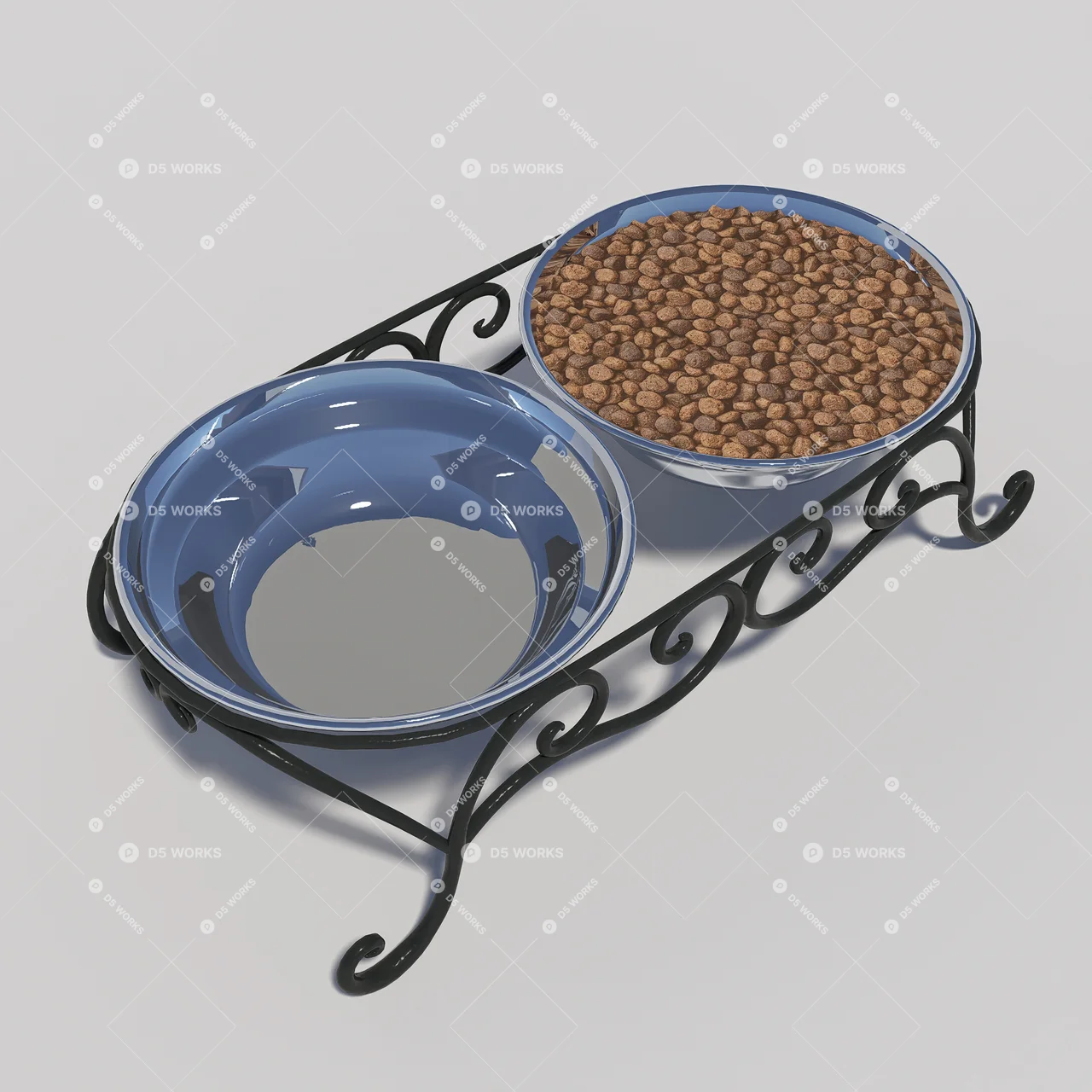 Elevated Pet Bowl 3d model thumbnail 6