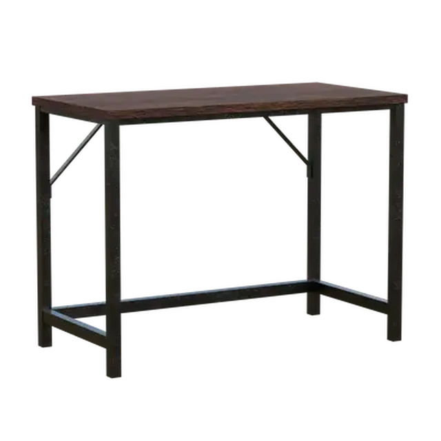 Industrial Wooden Top Bar Table with Metal Frame 3d model